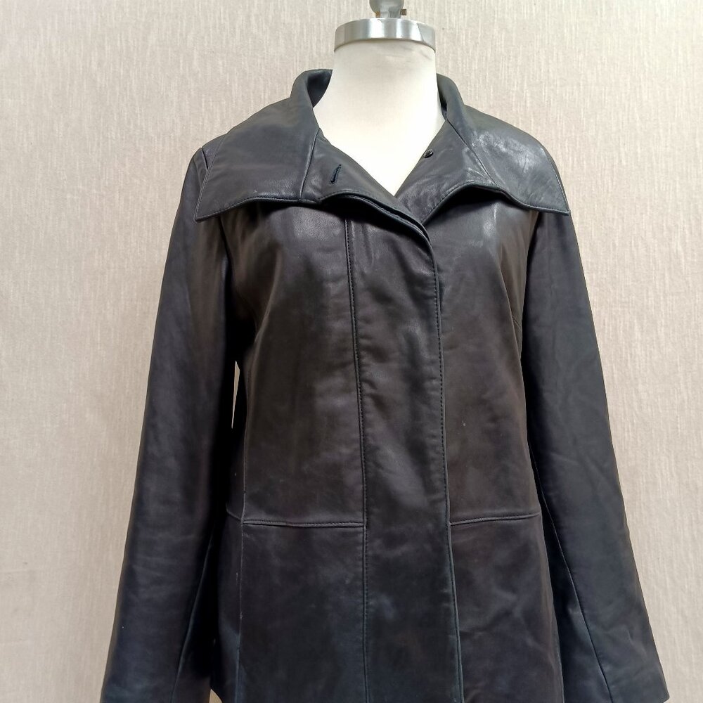 Cole Haan Black Leather Jacket - Medium - $45